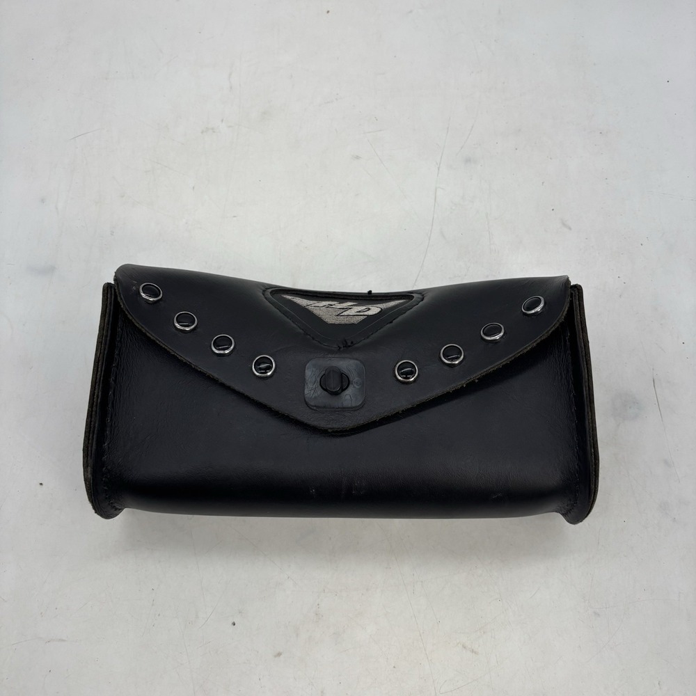 Harley Genuine LEATHER POUCH Windshield Bag "HD" SCRIPT Authentic Used